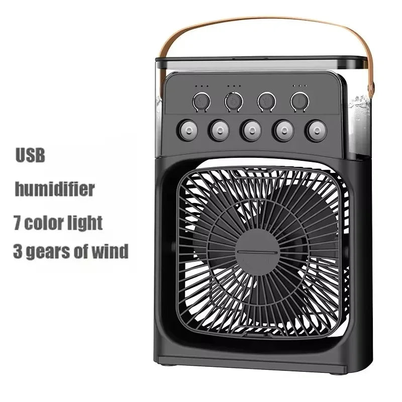 3 In 1 Fan Air Conditioner LED Night Light Portable Fan