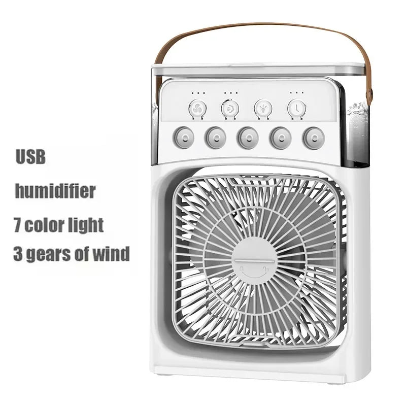 3 In 1 Fan Air Conditioner LED Night Light Portable Fan