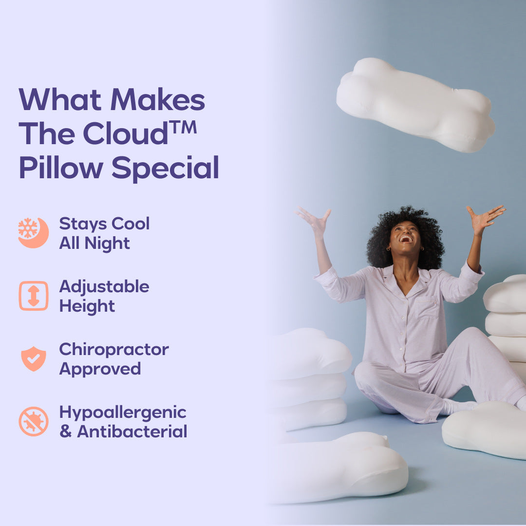 Ergonomic Cloud Shape Memory Foam Pillow