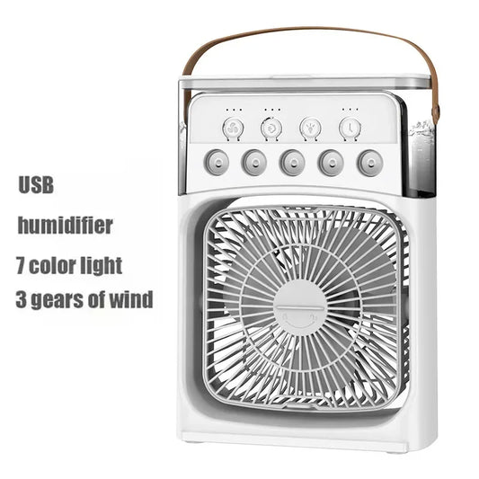 3 In 1 Fan Air Conditioner LED Night Light Portable Fan