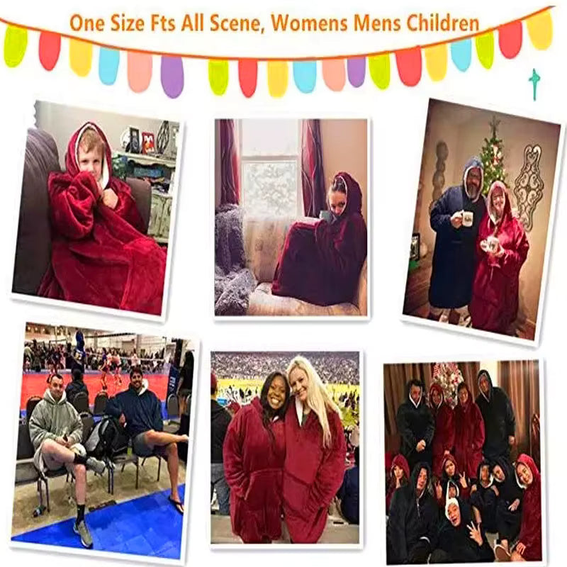 Cozy Oversized Hooded Blanket Sweatshirt